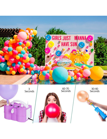 Bomba de Aire Eléctrica AGPtEK 600W 3-en-1 para Globos