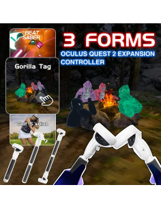 Hibloks Extensiones para Controladores Quest 2 - 21cm, 3 en 1 2