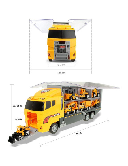 Juego de Camiones de Construcción Jenilily 12 Piezas para Niños Juego de Camiones de Construcción Jenilily 12 Piezas para Niños