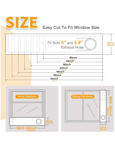 Kit de Sello de Ventana LBG para Aire Acondicionado 10x102cm 2