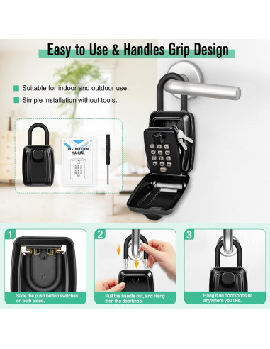Caja de Llave con Combinación HUANLANG Impermeable 12 Dígitos