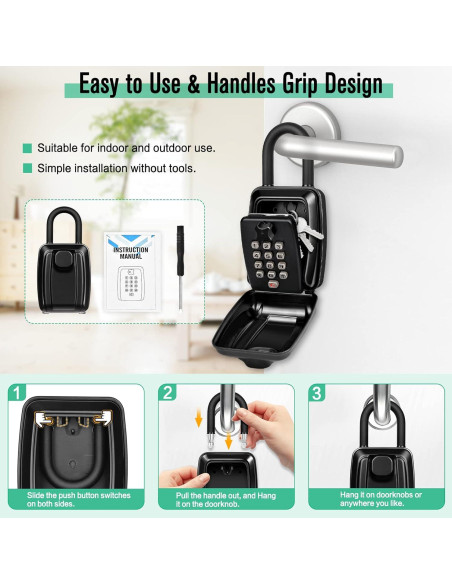 Caja de Llave con Combinación HUANLANG Impermeable 12 Dígitos