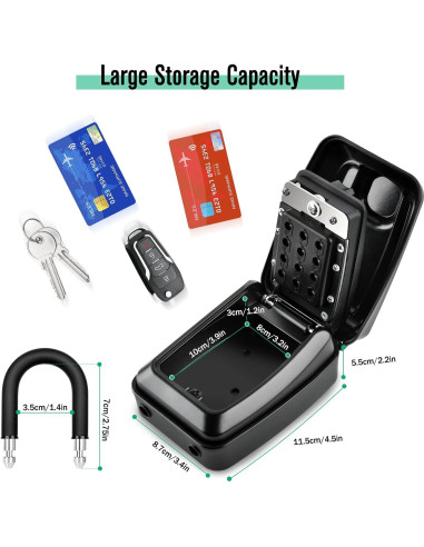 Caja de Llave con Combinación HUANLANG Impermeable 12 Dígitos