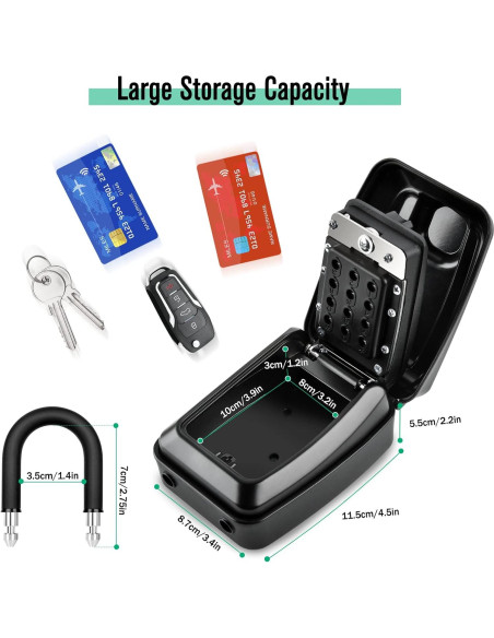 Caja de Llave con Combinación HUANLANG Impermeable 12 Dígitos