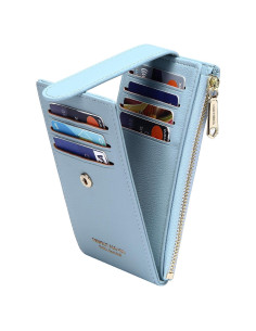 Billetera Delgada RFID Badiya para Mujeres - 9 Ranuras Tarjetas