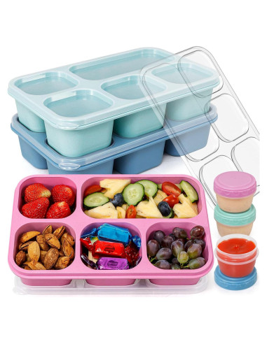 Contenedor de Almuerzo Caperci Bento Box 3 Piezas 5 Compartimentos