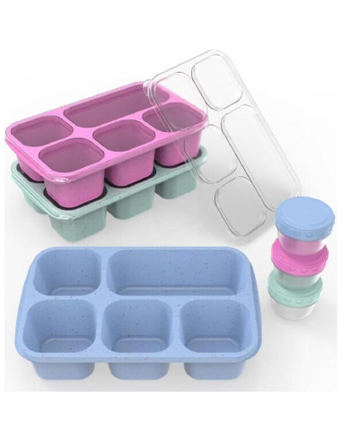 Contenedor de Almuerzo Caperci Bento Box 3 Piezas 5 Compartimentos