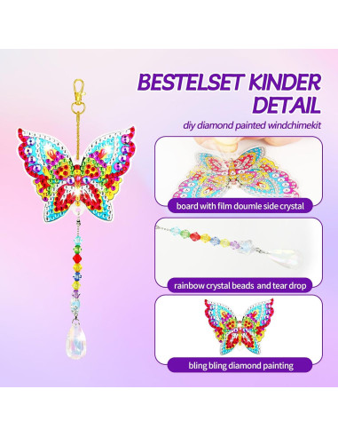 6 Piezas Atrapa Sol de Pintura de Diamante WALACT DIY