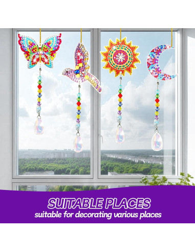 6 Piezas Atrapa Sol de Pintura de Diamante WALACT DIY