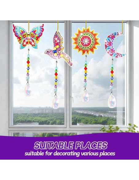 6 Piezas Atrapa Sol de Pintura de Diamante WALACT DIY