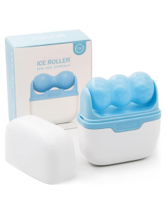 Rodillo de Hielo Facial Jasaqe 2 en 1 con Estuche Azul