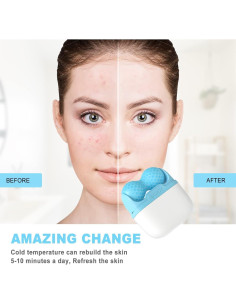 Rodillo de Hielo Facial Jasaqe 2 en 1 con Estuche Azul 2