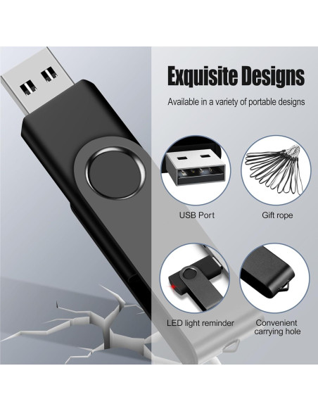 Memoria USB 128MB EASTBULL Paquete de 50 Unidades Negro