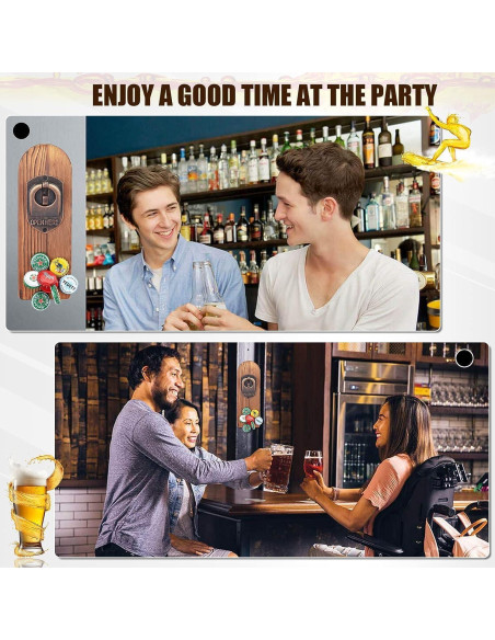 Abrebotellas de Pared LUCYLANKER con Captador Magnético 22.6cm