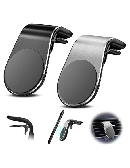 Soporte Magnético para Teléfono Móvil MISPRO 360 Negro+Plata