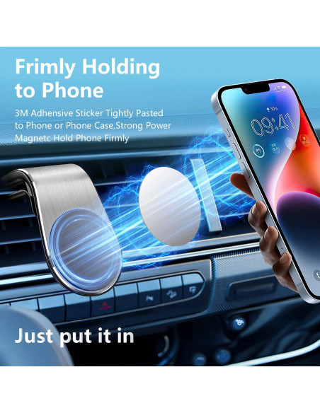 Soporte Magnético para Teléfono Móvil MISPRO 360 Negro+Plata