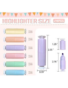 24 Marcadores Resaltadores Kawaii TQQBUU Multicolor Mini 2