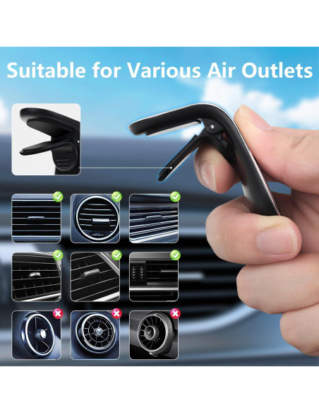 Soporte Magnético para Teléfono Móvil MISPRO 360 Negro+Plata