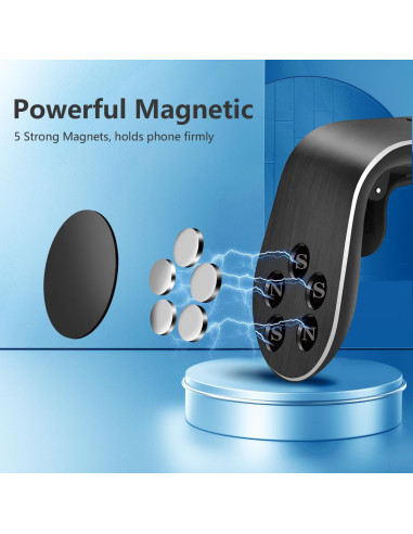 Soporte Magnético para Teléfono Móvil MISPRO 360 Negro+Plata