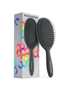 Cepillo Desenredante Framar para Cabello Rizado - Negro