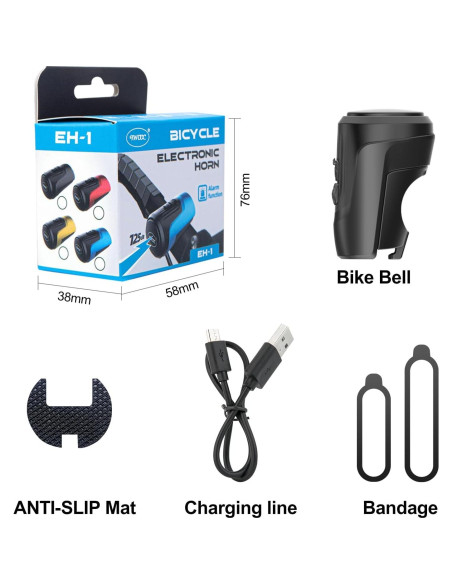 Timbre Eléctrico para Bicicleta Kimairy 125dB Impermeable