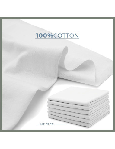 Toallas de Limpieza Valengo - 100% Algodón, Paquete de 7, 43x43cm