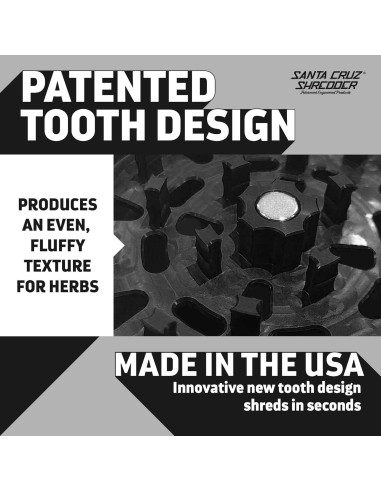 Molinillo de Hierbas Santa Cruz Shredder 3 Piezas Aluminio Negro