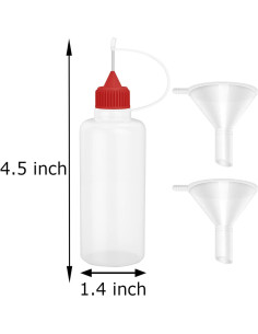 12 Botellas de Pegamento Hulless 60 mL Punta de Aguja Multicolor 2