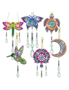 Kit 6 Pcs Atrapasueños Pintura de Diamante JeCuiK 5D