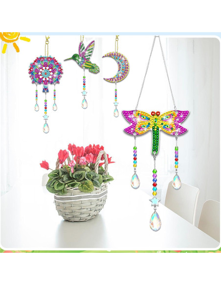 Kit 6 Pcs Atrapasueños Pintura de Diamante JeCuiK 5D