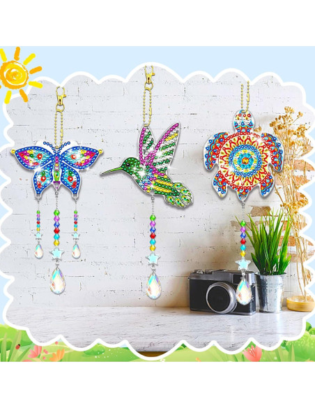 Kit 6 Pcs Atrapasueños Pintura de Diamante JeCuiK 5D