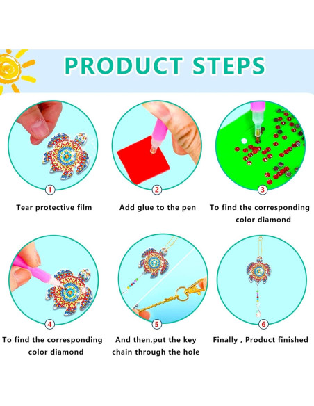 Kit 6 Pcs Atrapasueños Pintura de Diamante JeCuiK 5D