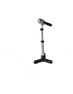 Micrófono Miniatura 1:12 con Soporte 4GlowZ - Negro