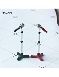 Micrófono Miniatura 1:12 con Soporte 4GlowZ - Negro 2
