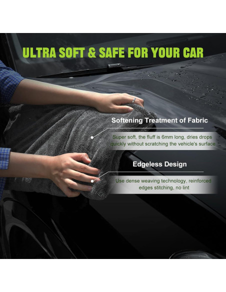 Kit de 2 Toallas de Microfibra TTRCB 1300 GSM Ultra-Absorbentes