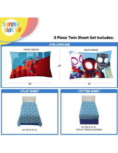 Juego de Sábanas Twin Spiderman Jay Franco 3 Piezas Microfibra 2