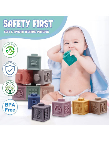 Juguetes Montessori Plunack 3 en 1 para Bebés 6-12 Meses