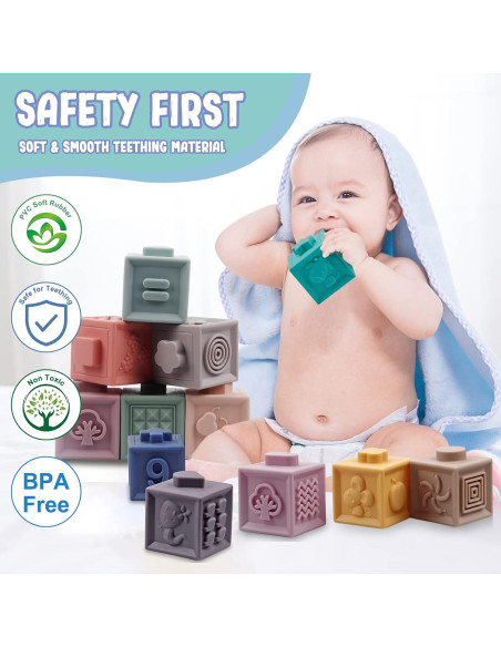 Juguetes Montessori Plunack 3 en 1 para Bebés 6-12 Meses