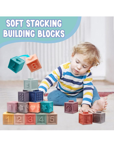 Juguetes Montessori Plunack 3 en 1 para Bebés 6-12 Meses