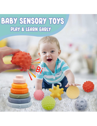 Juguetes Montessori Plunack 3 en 1 para Bebés 6-12 Meses