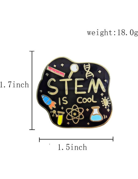 Pin de Solapa STEM de Laboratorio - Regalo para Científicos Pin de Solapa STEM de Laboratorio - Regalo para Científicos