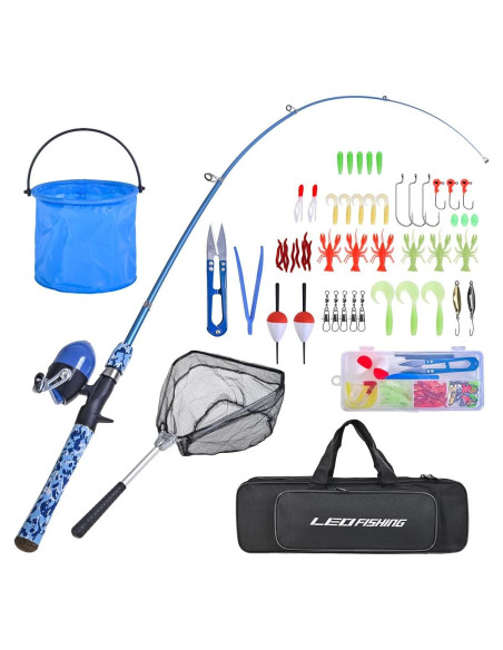 Conjunto de Cañas de Pesca LEOFISHING 1.5m para Niños