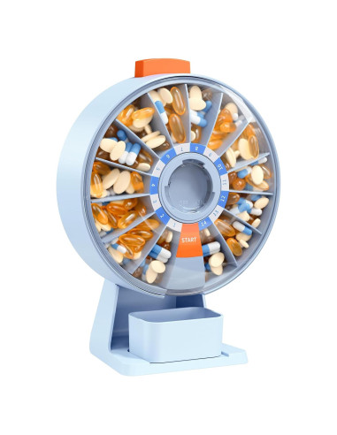 Dispensador de Pastillas Daviky A-276 Azul, Organizador 14 Días