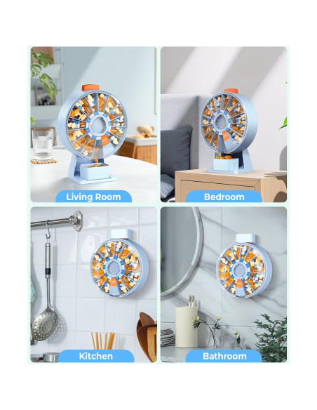 Dispensador de Pastillas Daviky A-276 Azul, Organizador 14 Días Dispensador de Pastillas Daviky A-276 Azul, Organizador 14 Días