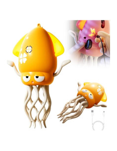 Juguete Eléctrico para Gatos y Niños Pulpo Automático Amarillo