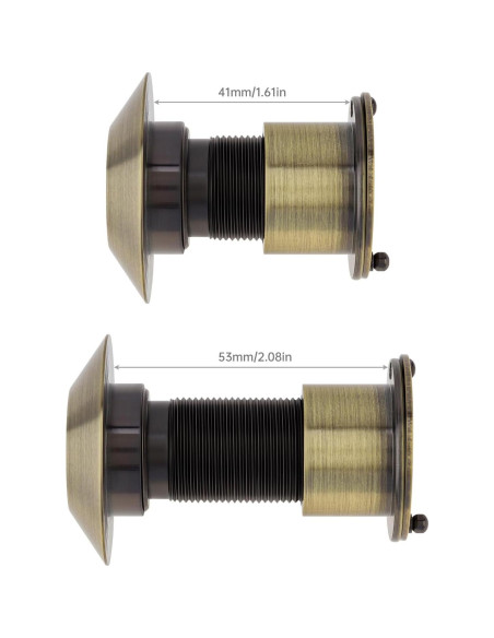 Mirilla de Puerta de Latón Sólido 220 con Cubierta Privacidad
