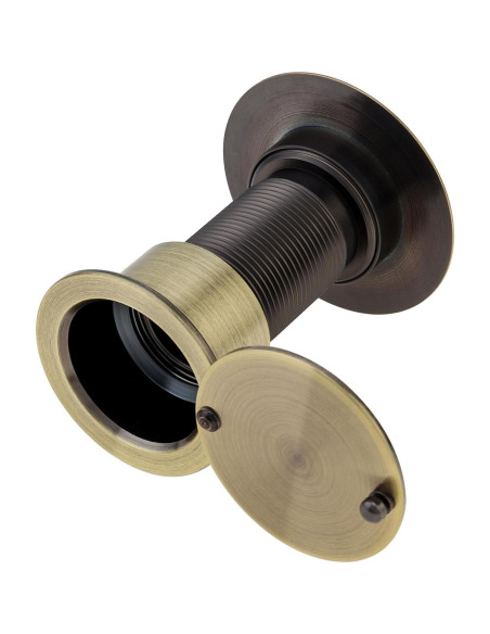 Mirilla de Puerta de Latón Sólido 220 con Cubierta Privacidad