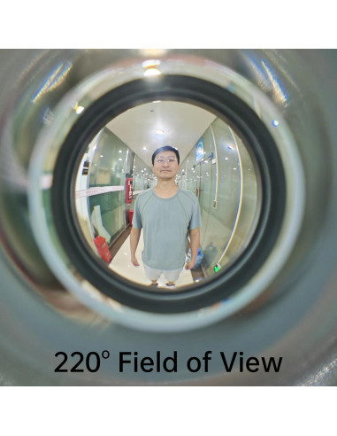 Mirilla de Puerta de Latón Sólido 220 con Cubierta Privacidad