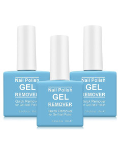 Removedor de Esmalte en Gel JHCS - 3x15ml, Rápido y Efectivo
