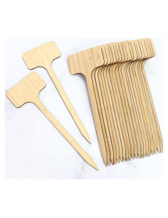 20 Etiquetas de Planta de Bambú FAMLEAF 17.78 cm para Jardín